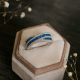 Sapphire Criss Cross Ring