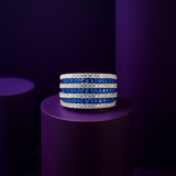 Sapphire Prestige Row Channel Ring