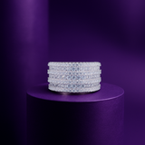 White Prestige Row Channel Ring