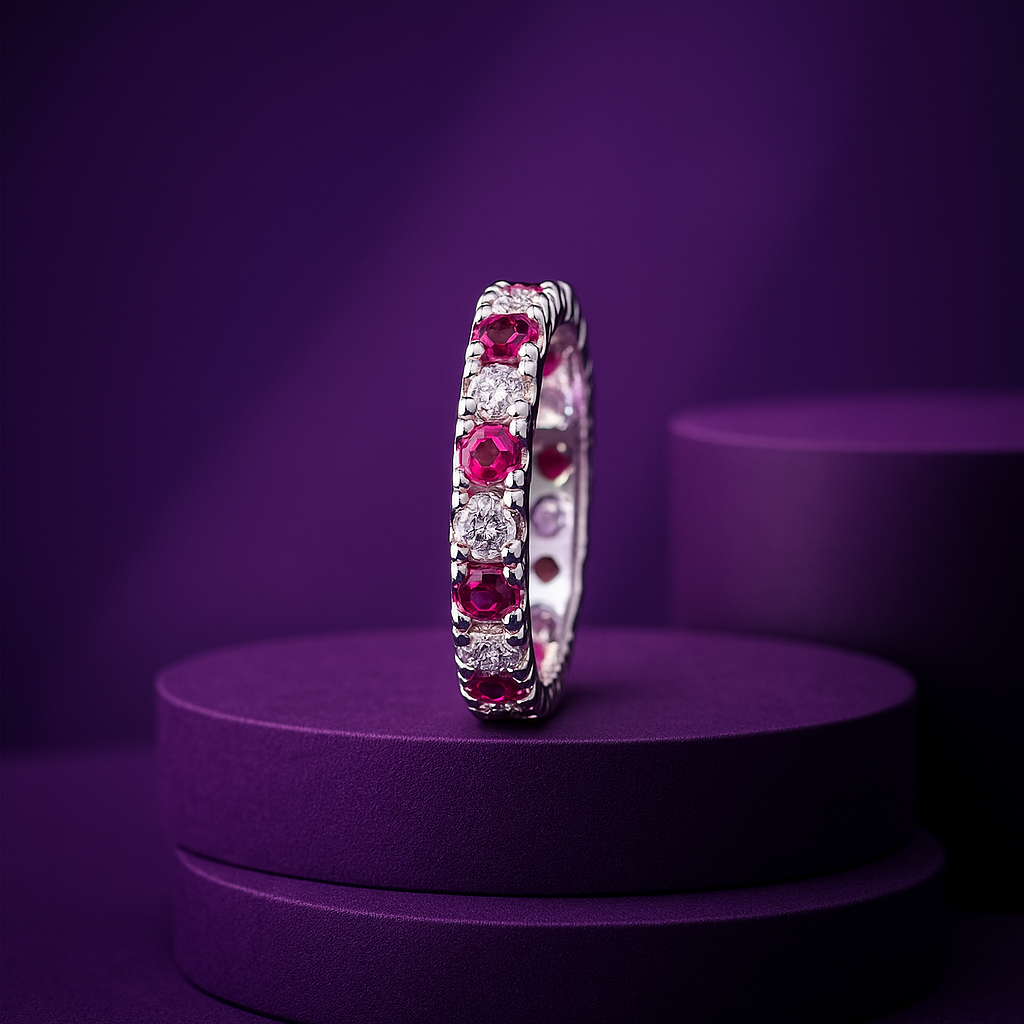 Ruby Eternity Ring Band