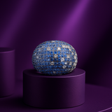 Sapphire Dome Pavé Cocktail Ring