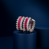 Ruby Huggie Hoop Earrings