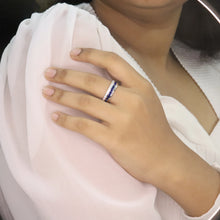 Cushion Cut Blue Sapphire Band
