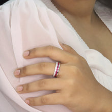 Cushion Cut Ruby Band