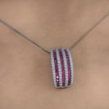 Ruby Stripe Curve Pendant