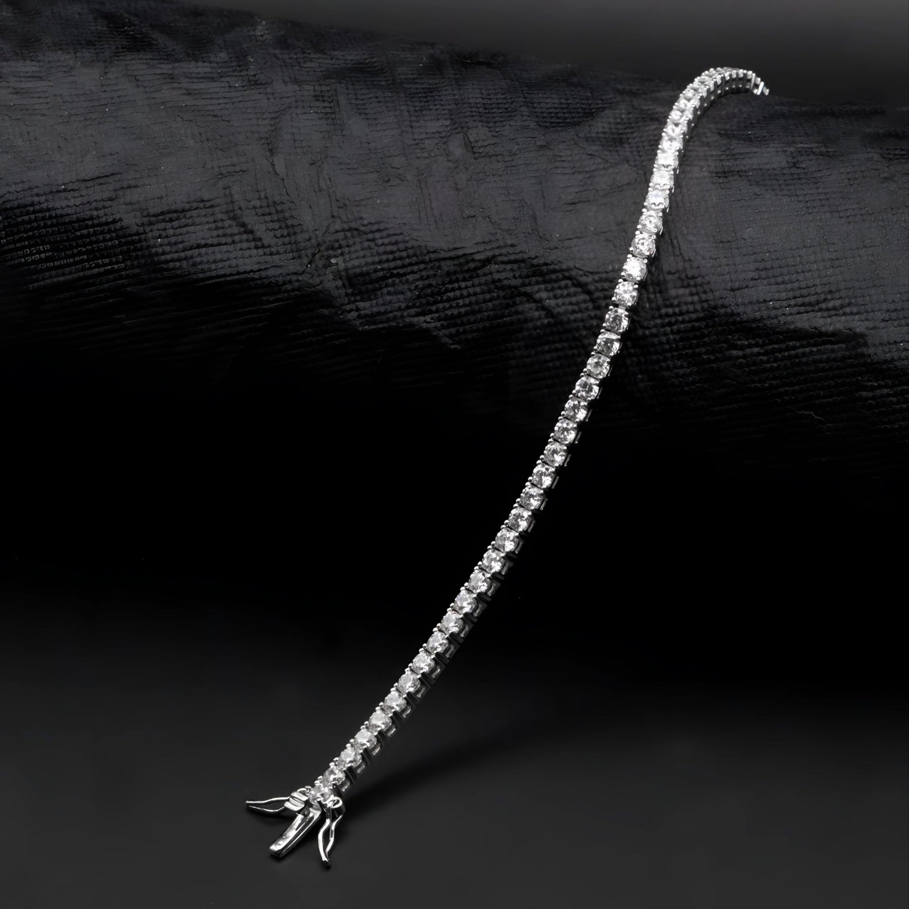 Round Cut White CZ Tennis Bracelet