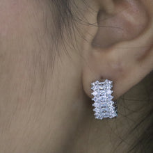 White Huggie Hoop Earrings