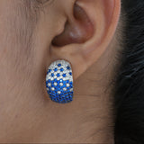 Sapphire Gradient Pavé Dome Earring