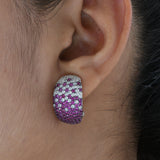 Ruby Gradient Pavé Dome Earring