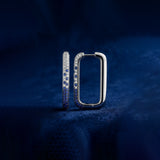 Sapphire Ombre Pavé Hoop Earrings