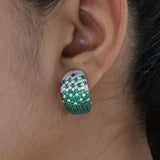 Emerald Gradient Pavé Dome Earring