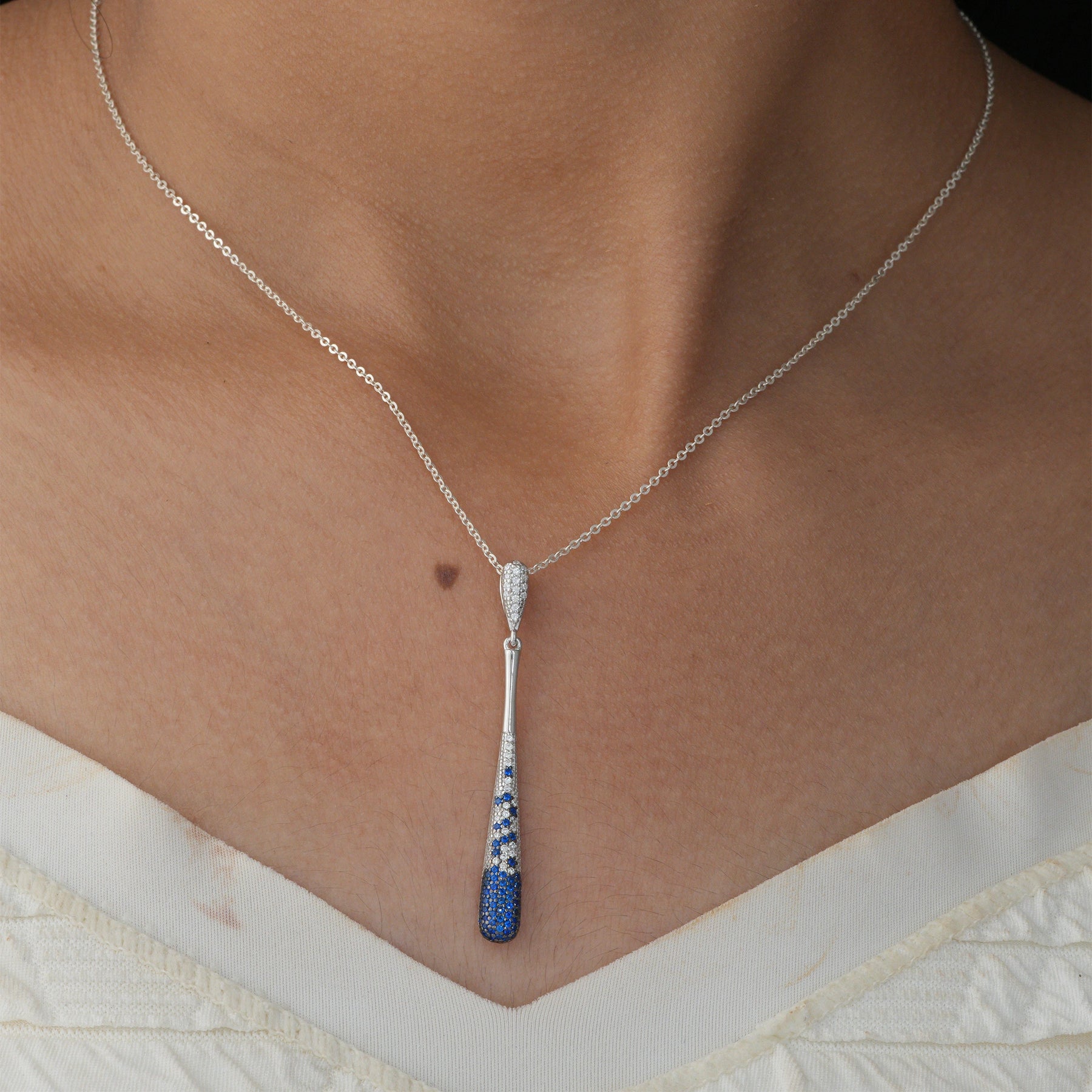 Sapphire Teardrop Pendant