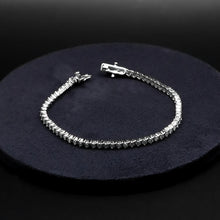 Round Brilliant Cut White CZ Tennis Bracelet