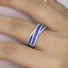 Sapphire Criss Cross Ring