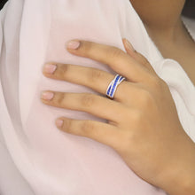 Sapphire Criss Cross Ring