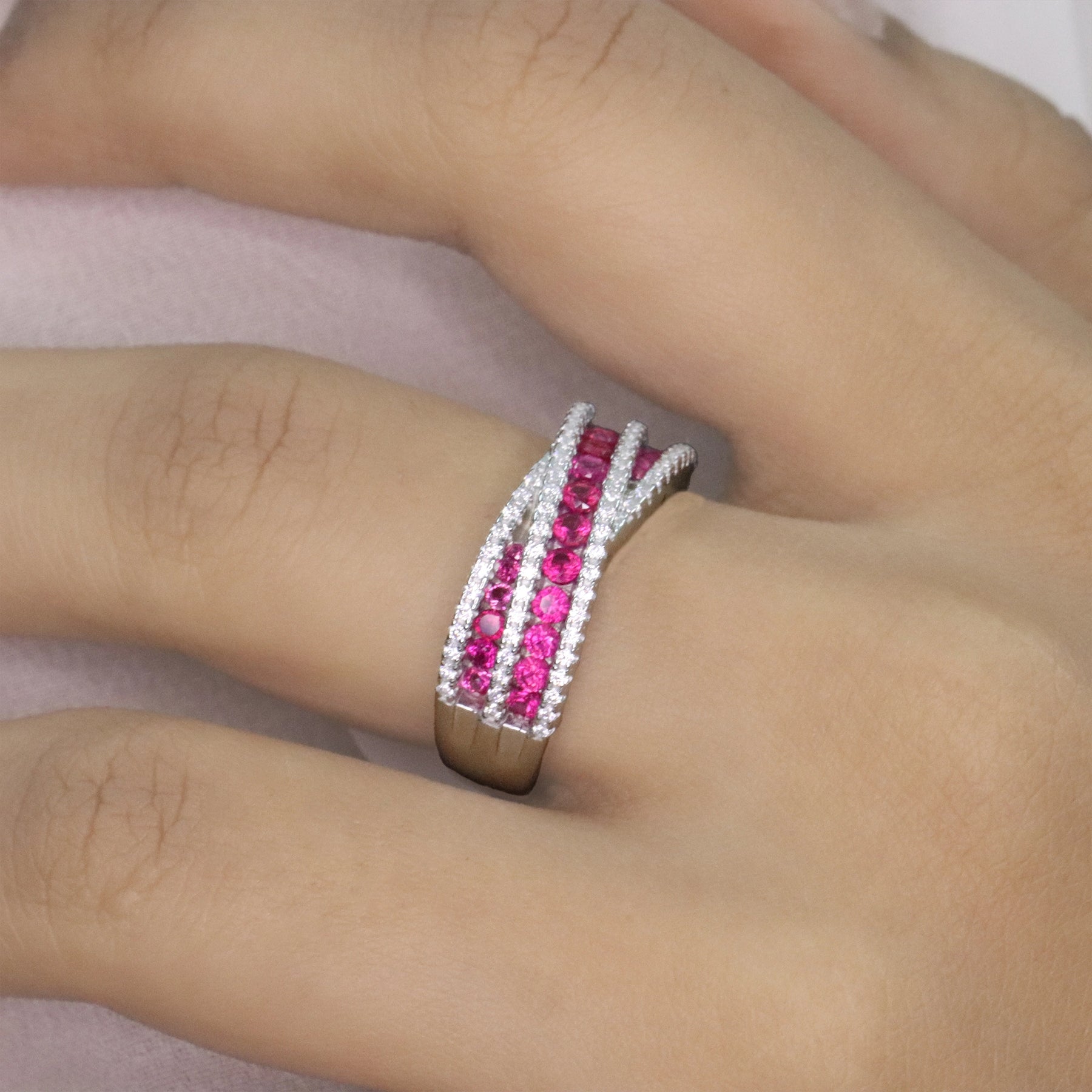 Ruby Criss Cross Ring