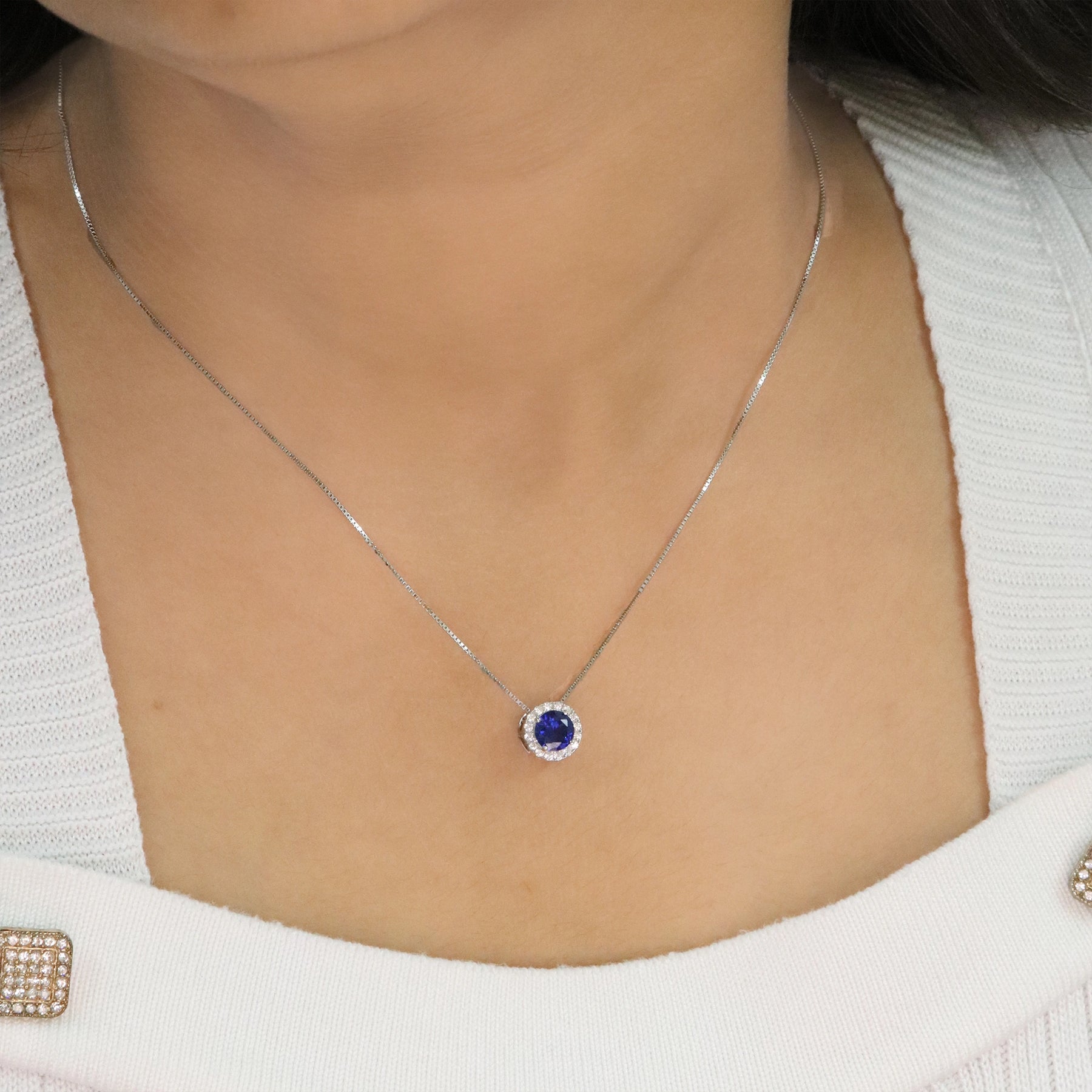 Sapphire Halo Elegance Set
