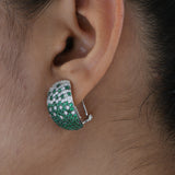 Emerald Gradient Pavé Dome Earring