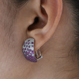 Ruby Gradient Pavé Dome Earring