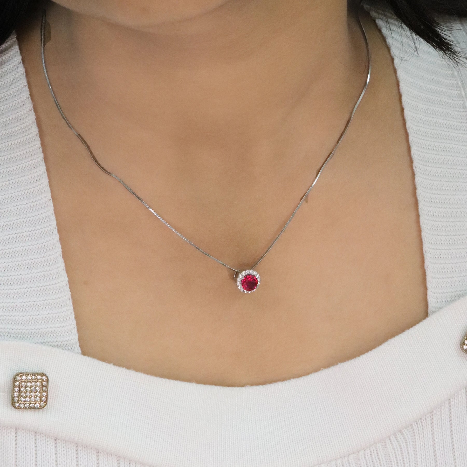 Ruby Halo Elegance Set