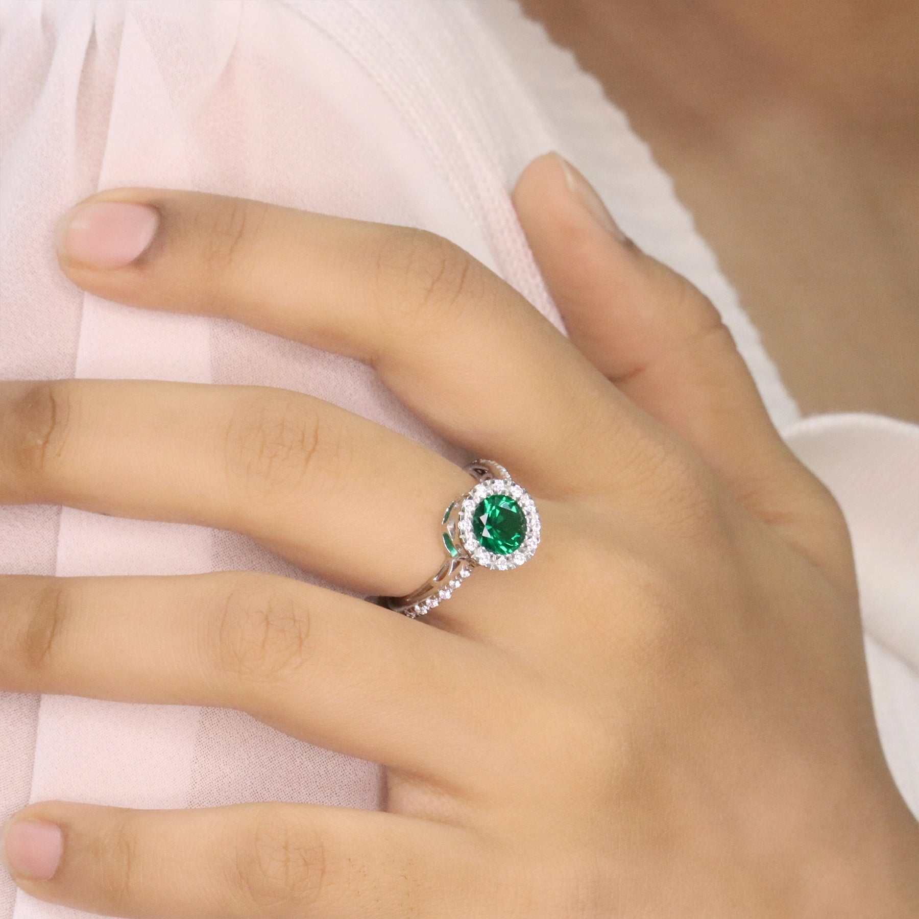 Nature’s Bloom Halo Ring