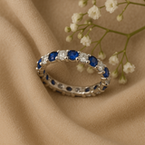 Blue Eternity Ring Band