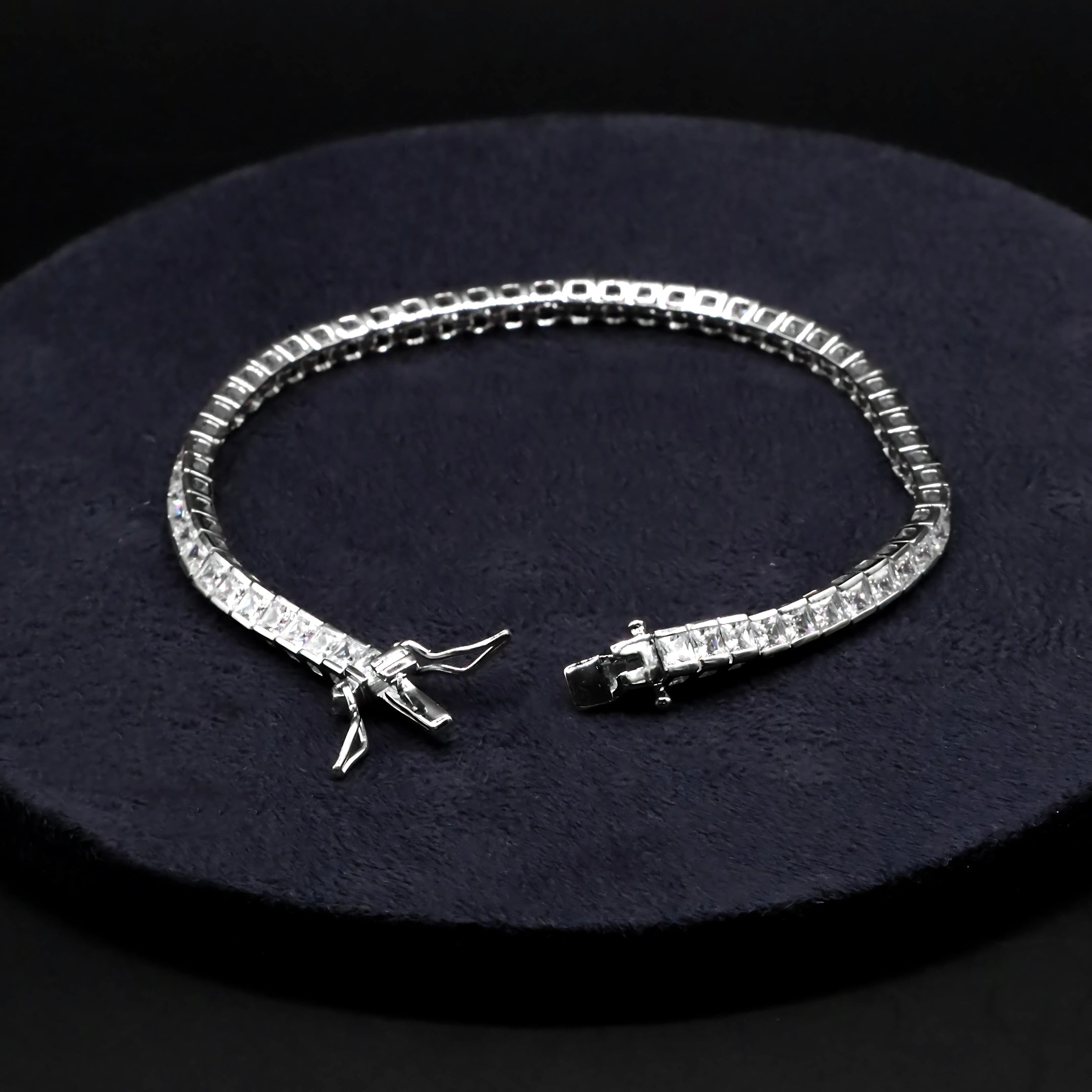 Princess Cut Square Stone Tennis Bracelet
