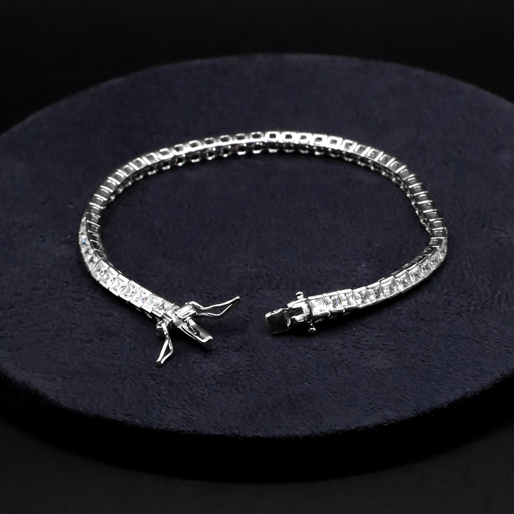 Princess Cut Square Stone Tennis Bracelet