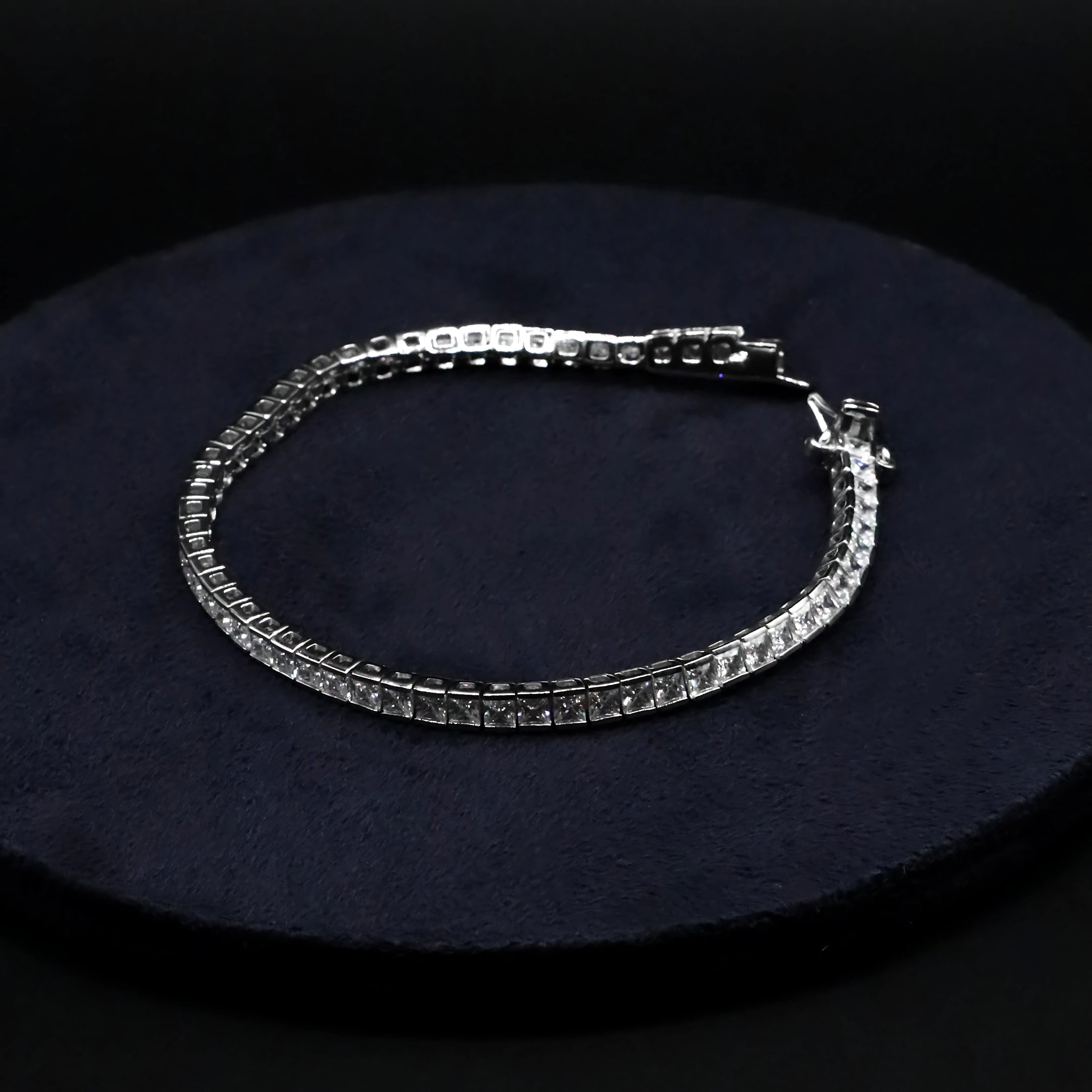 Princess Cut Square Stone Tennis Bracelet
