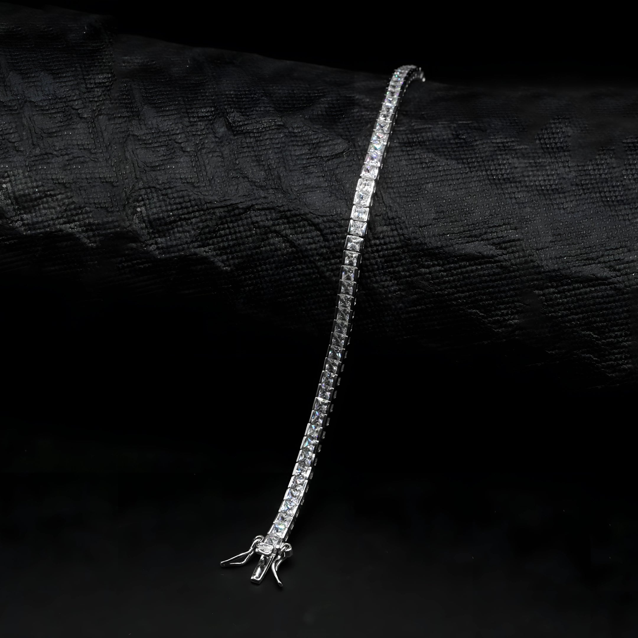 Princess Cut Square Stone Tennis Bracelet