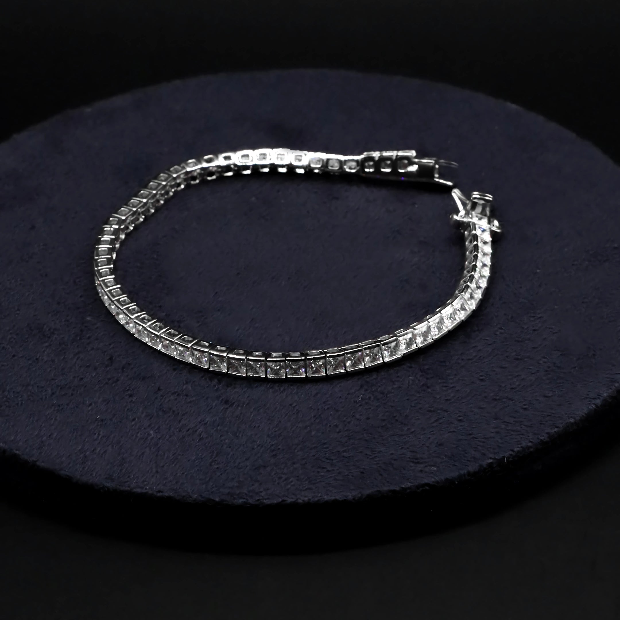 Princess Cut Square Stone Tennis Bracelet