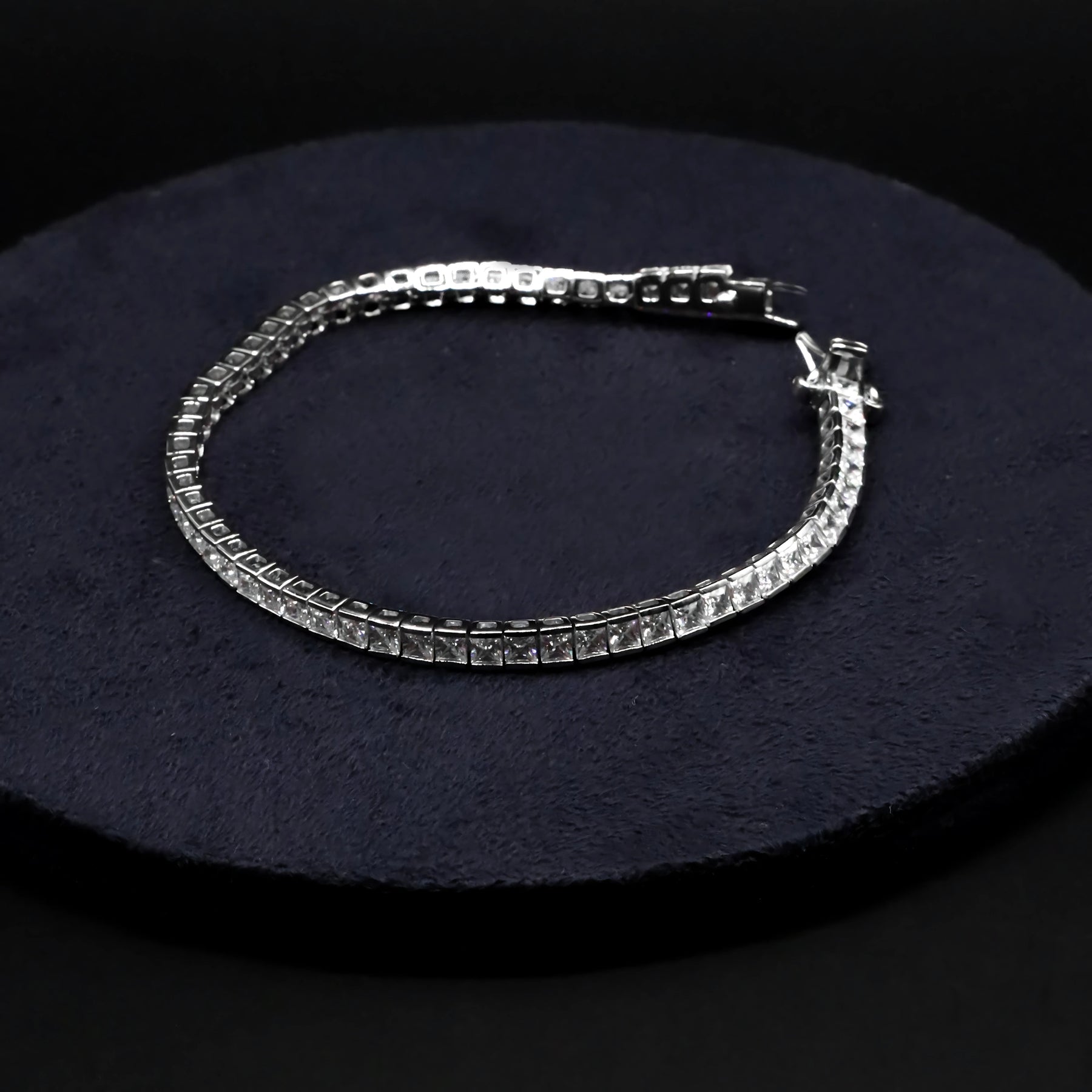 Princess Cut Square Stone Tennis Bracelet