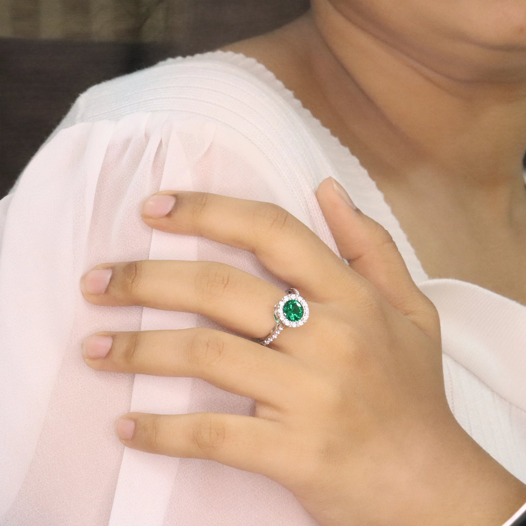 Nature’s Bloom Halo Ring