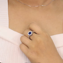Midnight Bloom Halo Ring