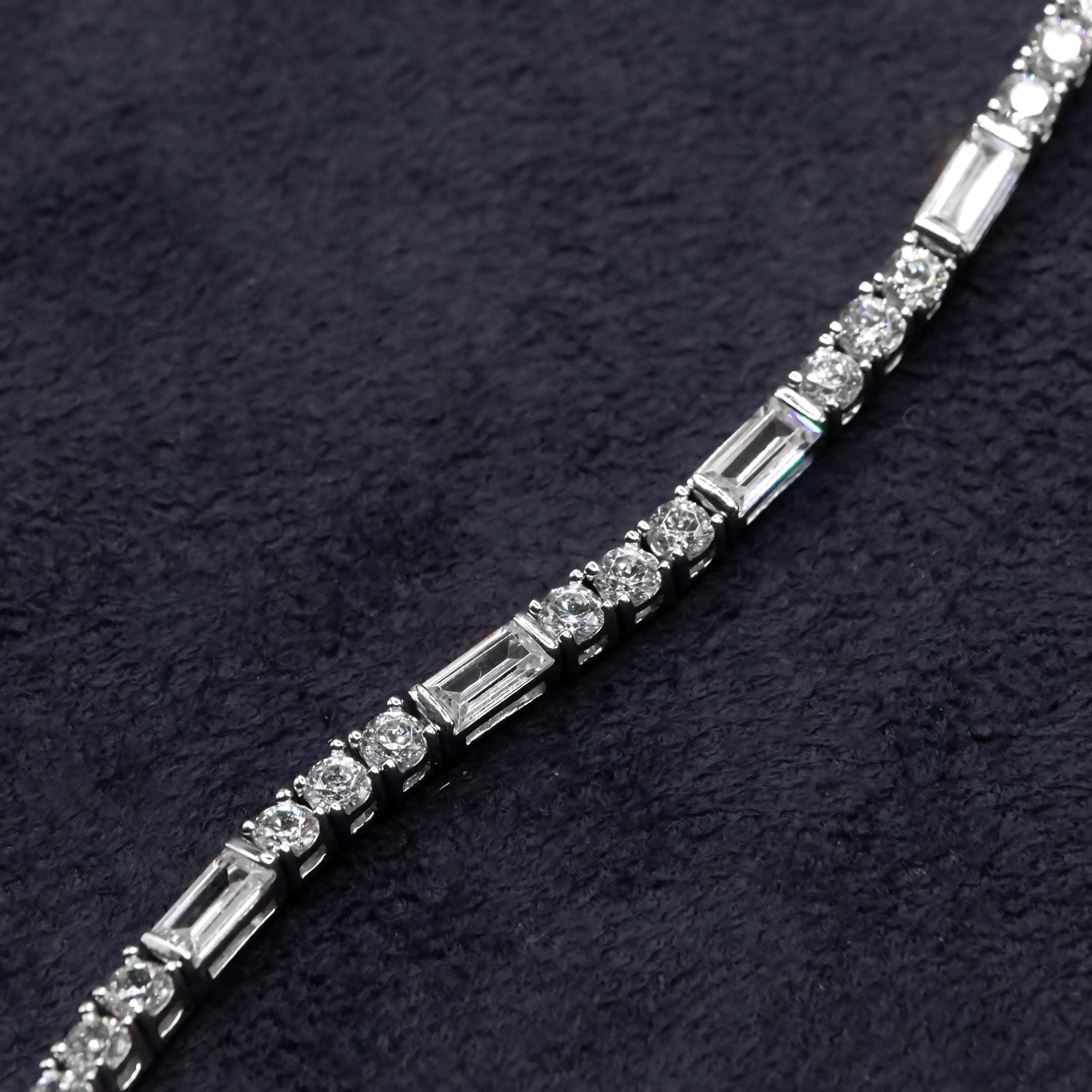 Baguette Diamond Cut Tennis Bracelet