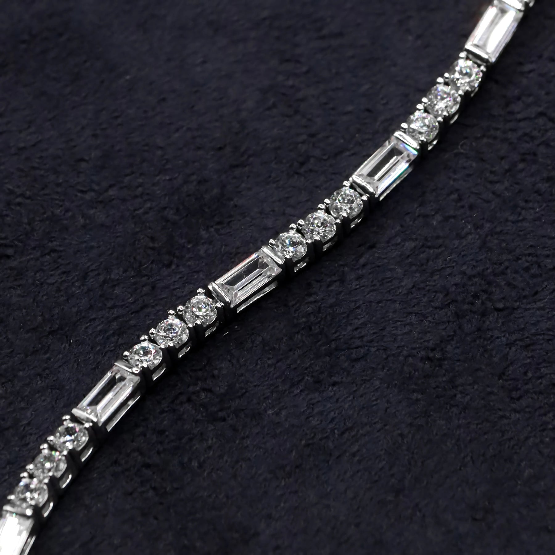 Baguette Diamond Cut Tennis Bracelet
