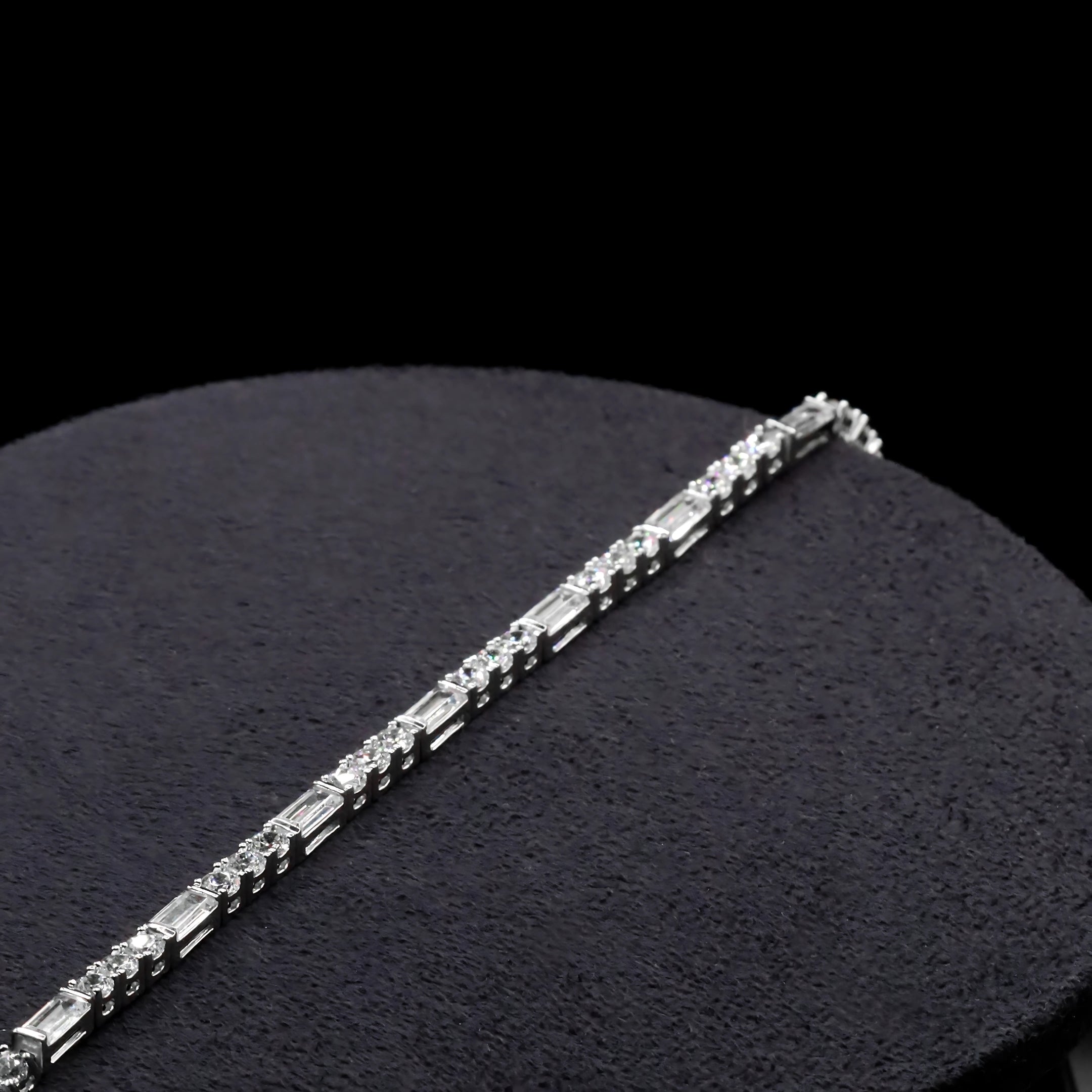Baguette Diamond Cut Tennis Bracelet