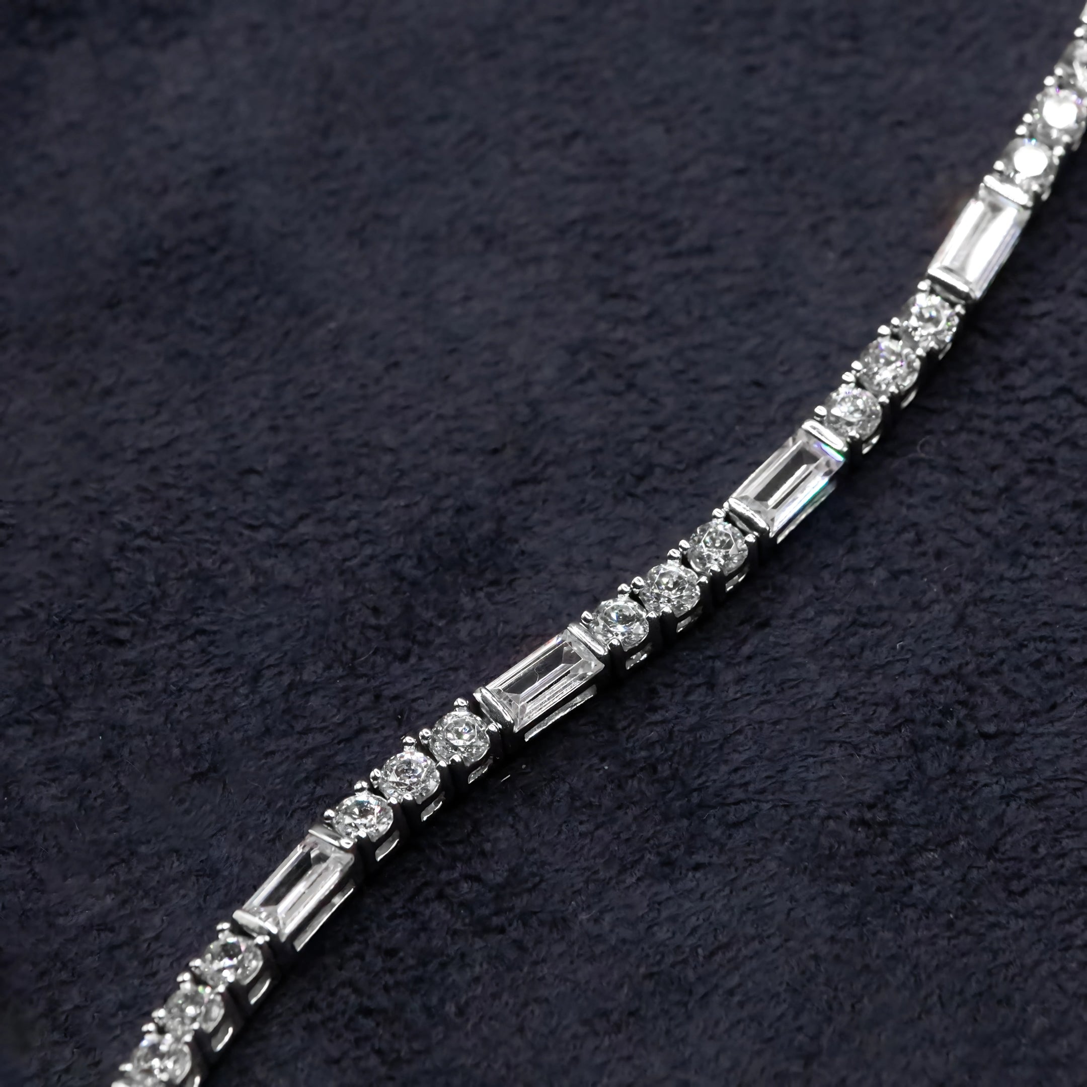 Baguette Diamond Cut Tennis Bracelet