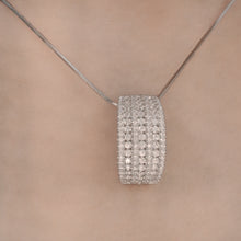 White Stripe Curve Pendant