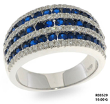 Sapphire Prestige Row Channel Ring