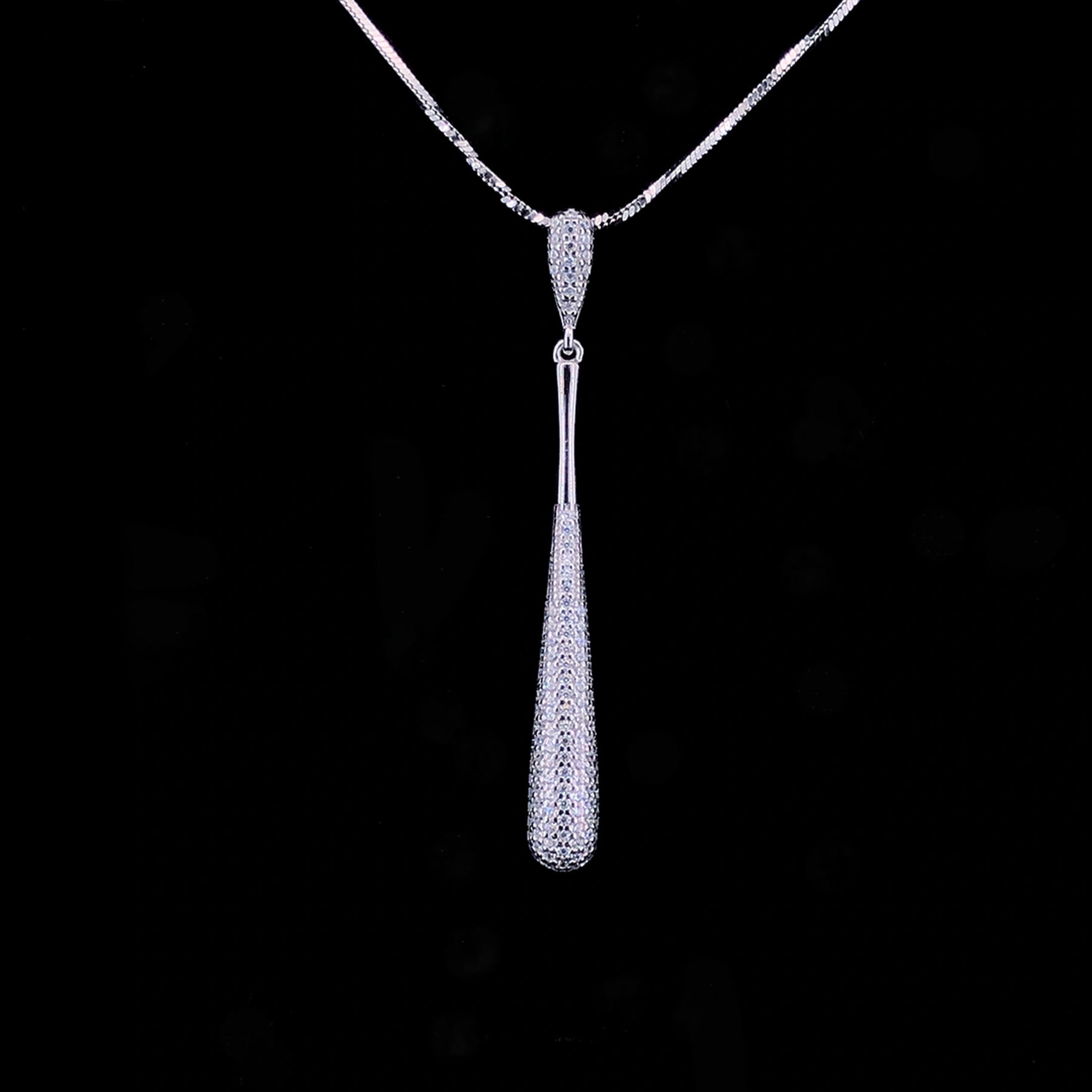 White Teardrop Pendant