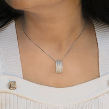 White Stripe Curve Pendant