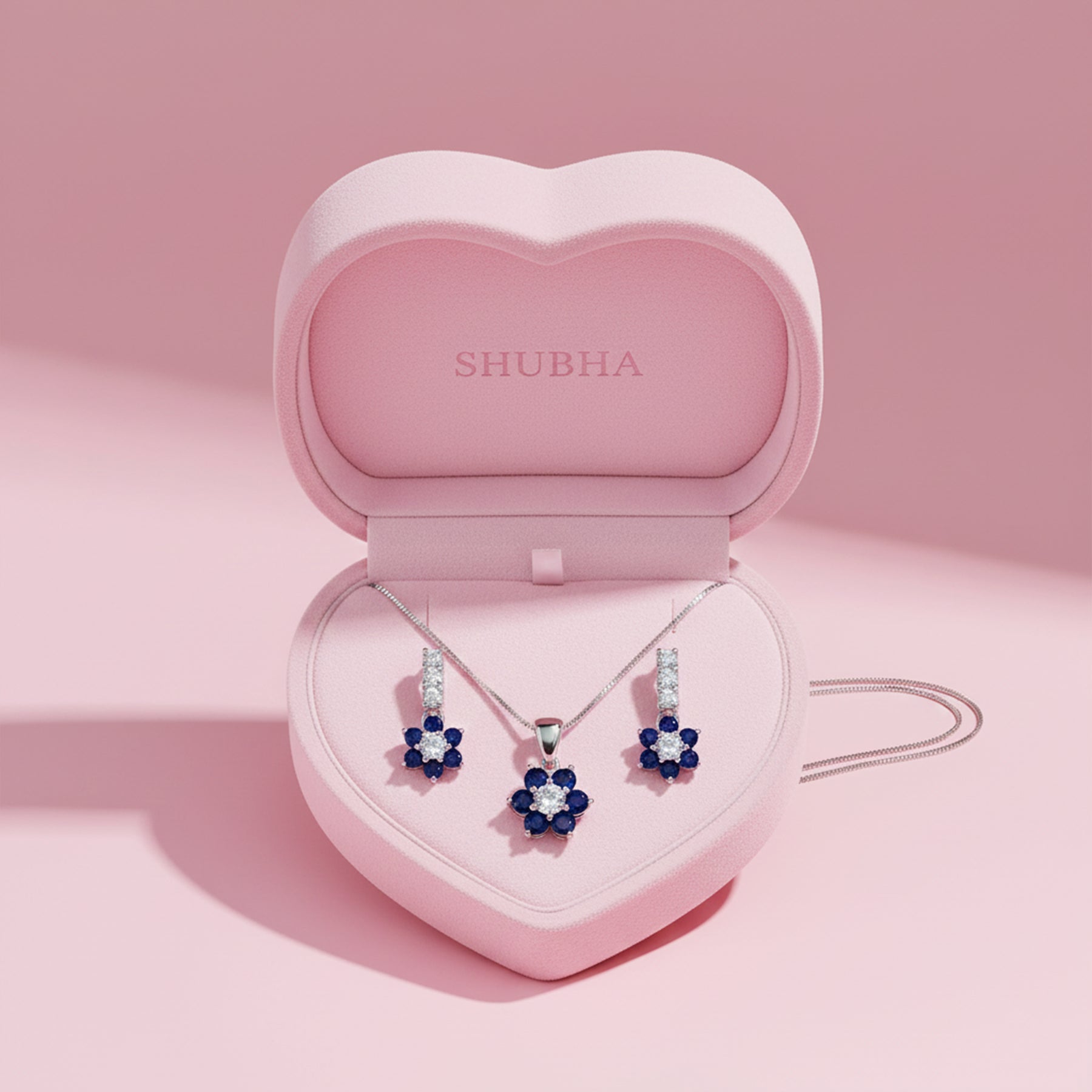 Sapphire Blossom Floral Set