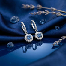 Aqua Celestia Halo Earrings