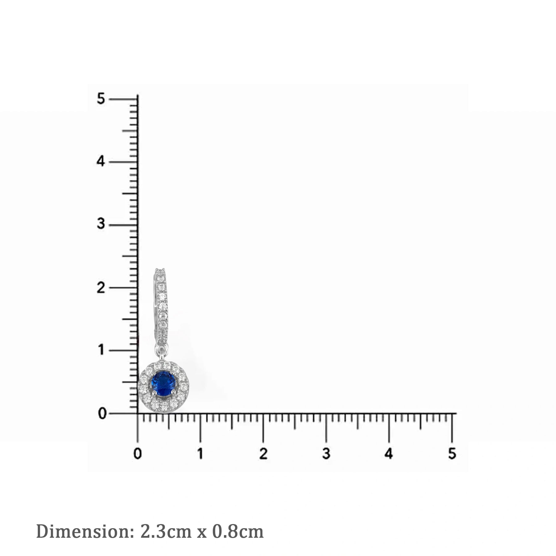 Sapphire Celestia Halo Earrings