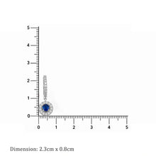 Sapphire Celestia Halo Earrings
