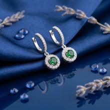 Emerald Celestia Halo Earrings