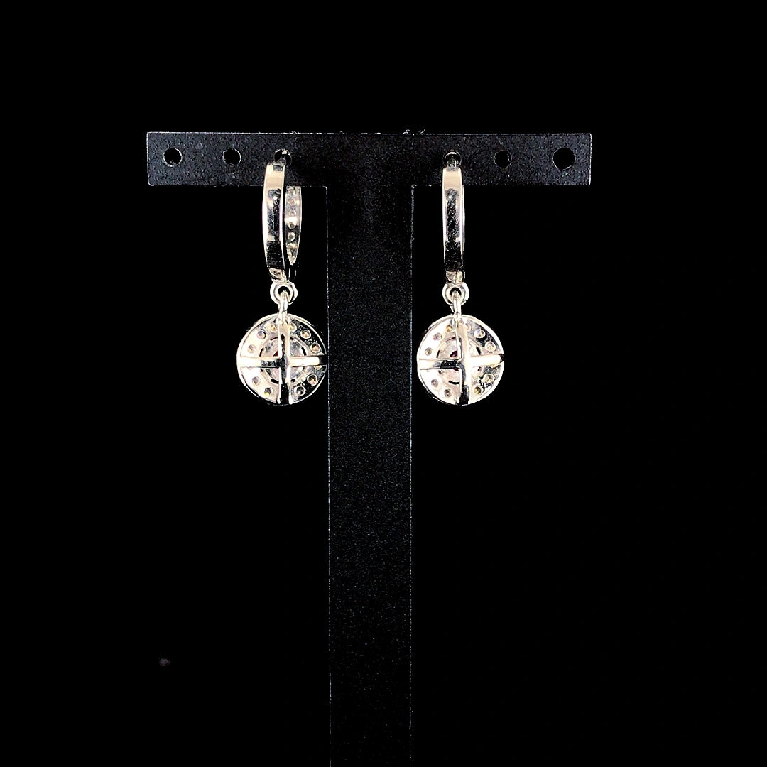 Ruby Celestia Halo Earrings