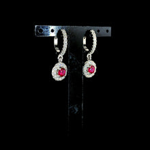 Ruby Celestia Halo Earrings
