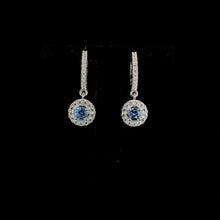 Aqua Celestia Halo Earrings